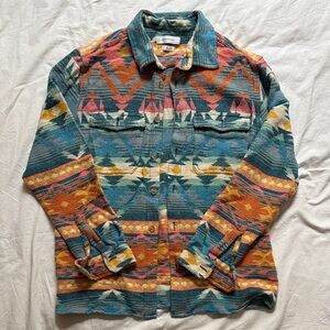 Urban Outfitters Multicolor Geometric Button-Up Shirt